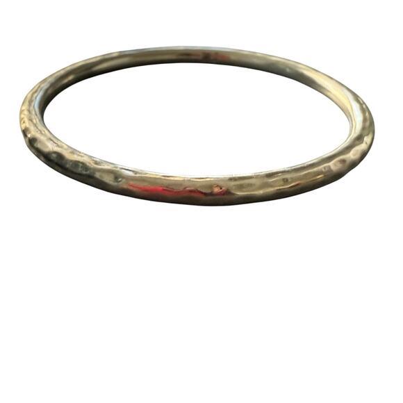 Silpada Hammered 5mm Silver Bangle Bracelet - Picture 1 of 11